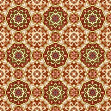 Seamless vector colorful pattern. East ornament with colorful details on the Stock-Illustration