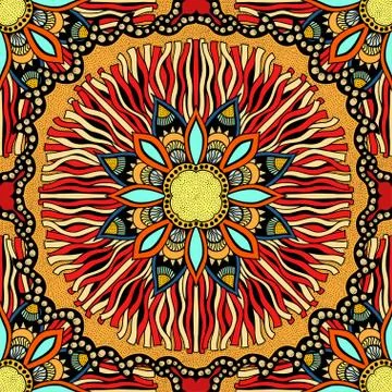 Seamless vector colorful pattern. Stock Illustration