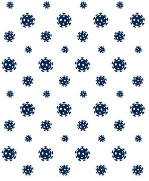 Seamless vector with coronaviruses, bacteria, Covid-19 viruses, minimal flat Stock Illustration