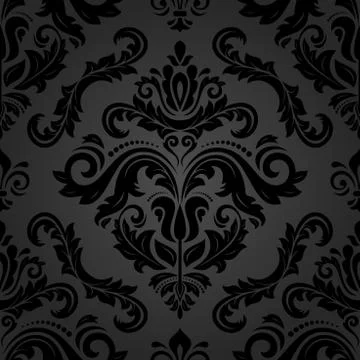Seamless Vector Damask Pattern Stock Illustration