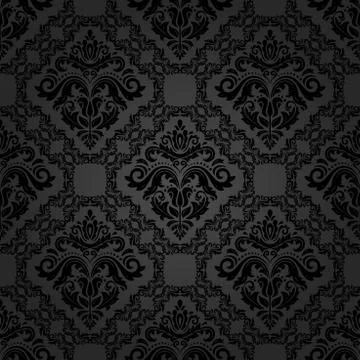 Seamless Vector Damask Pattern Stock Illustration