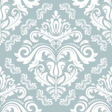 Seamless Vector Damask Pattern Stock Illustration