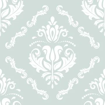 Seamless Vector Damask Pattern Stock Illustration