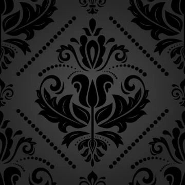 Seamless Vector Damask Pattern Stock Illustration