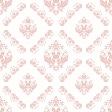 Seamless Vector Damask Pattern 스톡 일러스트