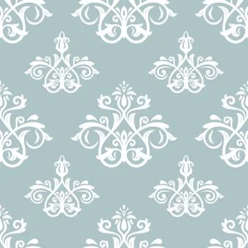 Seamless Vector Damask Pattern Stock Illustration