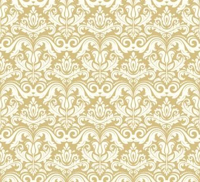 Seamless Vector Damask Pattern Stock Illustration
