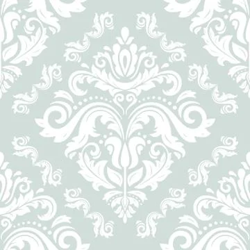 Seamless Vector Damask Pattern Stock Illustration