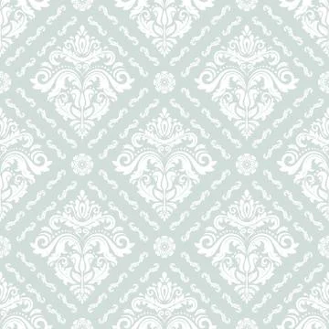 Seamless Vector Damask Pattern Stock Illustration