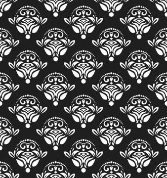 Seamless Vector Damask Pattern 스톡 일러스트