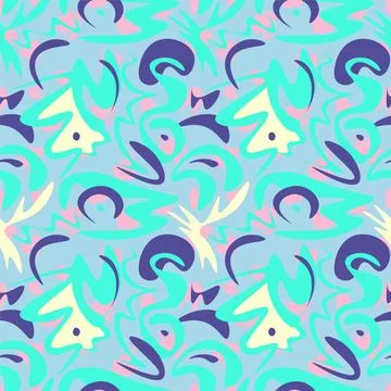 Seamless vector decorative abstract pattern Stock Illustration