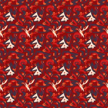 Seamless vector decorative abstract pattern Stock Illustration