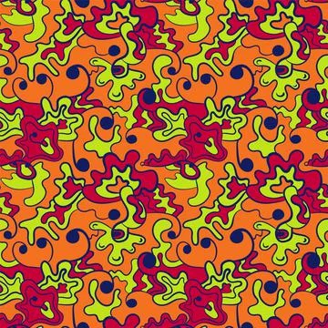 Seamless vector decorative backdrop with hand drawn nature pattern  Stock-Illustration