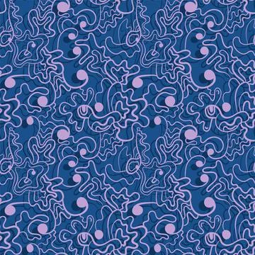 Seamless vector decorative backdrop with hand drawn nature pattern  Stock Illustration