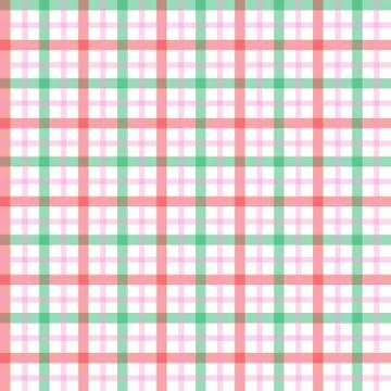 Seamless vector decorative pattern. Textile design in a cage. Stock Illustration