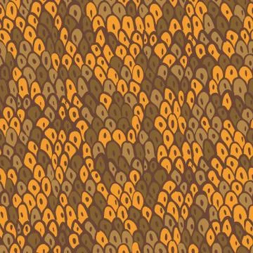 Seamless vector doodle pine cone scales pattern Stock Illustration