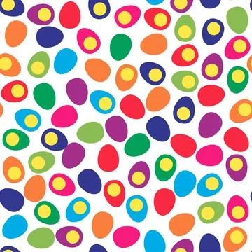 Seamless vector easter eggs pattern. Colorful endless background. EPS 10. Illustrazione stock