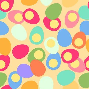 Seamless vector easter eggs pattern. Colorful endless background. EPS 10. Illustrazione stock