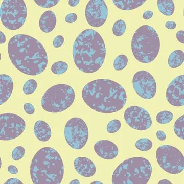 Seamless vector easter pattern with purple eggs Stock Illustration