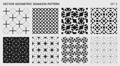 Seamless vector elegant abstract geometric pattern for various design, Blac.. Stock Illustration