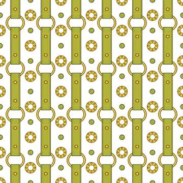 Seamless vector fashion pattern with thin green straps 스톡 일러스트