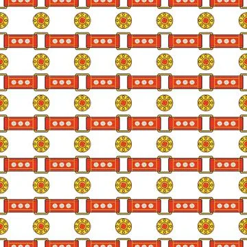 Seamless vector fashion pattern with thin red straps Stockillustratie