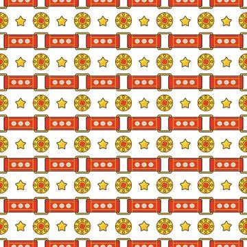Seamless vector fashion pattern with thin red straps Illustrazione stock