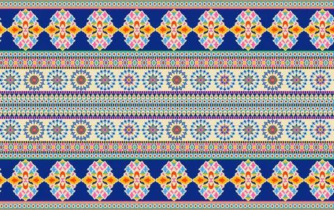 Seamless vector floral border design Stock Illustration