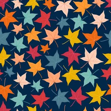 Seamless vector floral ditsy pattern design of tropical American sweetgum 스톡 일러스트