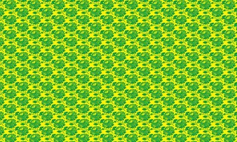 Seamless vector floral pattern with green leaves, flowers, a vibrant and vintage Illustrazione stock
