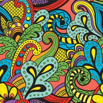 Seamless Vector floral pattern Stock Illustration