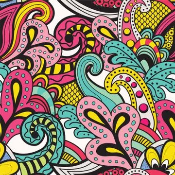 Seamless Vector floral pattern Illustrazione stock