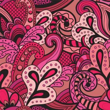 Seamless Vector floral pattern Stock Illustration