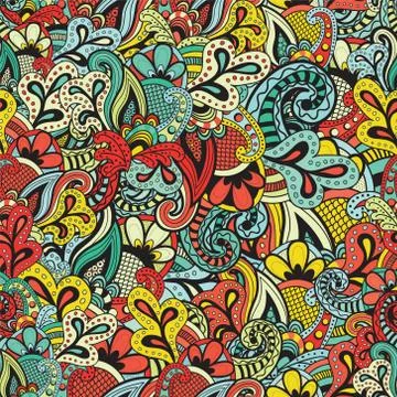 Seamless Vector floral pattern Stock Illustration