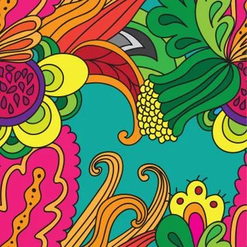 Seamless Vector floral pattern Stock Illustration