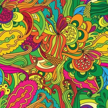 Seamless Vector floral pattern Stock Illustration