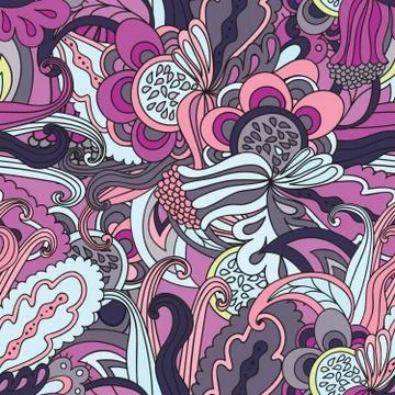 Seamless Vector floral pattern Stock Illustration