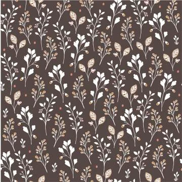 Seamless vector floral pattern Stock Illustration