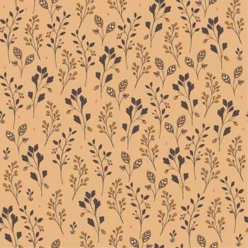 Seamless vector floral pattern Stock Illustration
