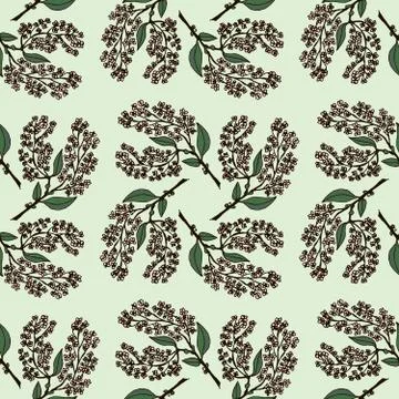 Seamless vector floral pattern Illustrazione stock