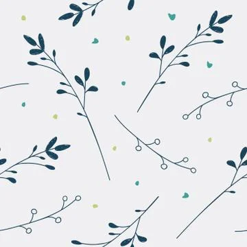 Seamless vector floral pattern. Love illustration of cute  flowe Illustrazione stock