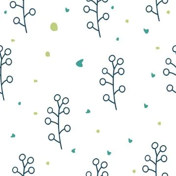Seamless vector floral pattern. Love illustration of cute  flowe Stock Illustration