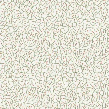 Seamless vector floral pattern of short branches of curves Illustrazione stock