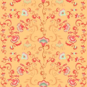 Seamless vector flower pattern 스톡 일러스트