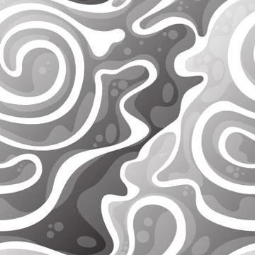 Seamless vector flowing background in monochrome shades. Texture for fabric or Stock Illustration