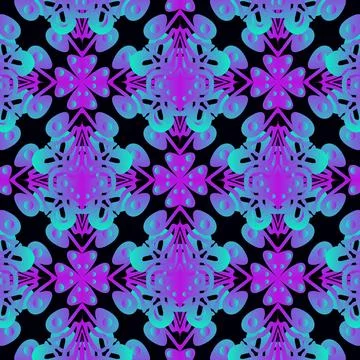 Seamless vector geometric futuristic pattern with gradients. Lilac beautiful Stock Illustration