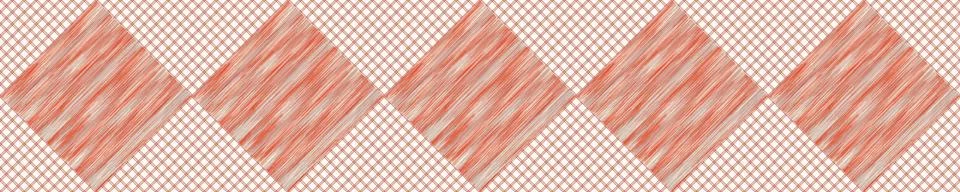 Seamless vector in geometric patchwork quilt tile border pattern. Mid century Stock Illustration