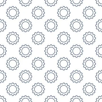 Seamless vector geometric pattern with Cog Wheels Stock Illustration