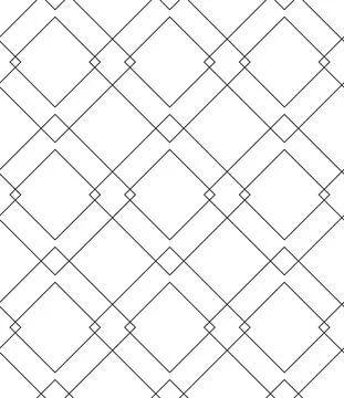 Seamless vector geometric pattern of intersecting squares and rhombuses in a Stock-Illustration