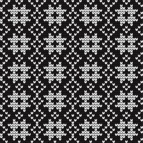 Seamless vector geometric pattern knitted black and white Stock-Illustration